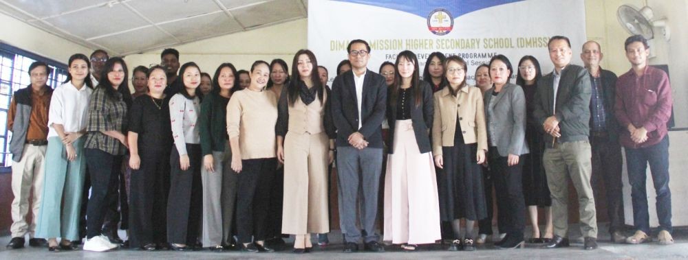Participants with the resource persons during the Faculty Development Programme held at Dimapur Mission Higher Secondary School on December 12. (Photo Courtesy: DMHSS)
